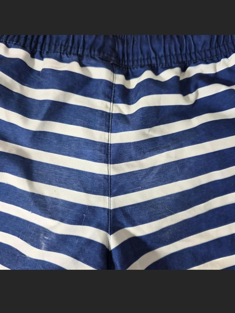 Carter's Navy & White Striped Swim Trunks